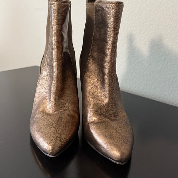 Vince Camuto Shimmering Bronze Booties - Picture 2 of 5